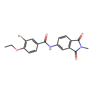 3-bromo-4-ethoxy-N-(2-methyl-1,3-dioxo-2,3-dihydro-1H-isoindol-5-yl)benzamide structure