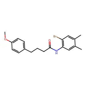 N-(2-bromo-4,5-dimethylphenyl)-4-(4-methoxyphenyl)butanamide structure