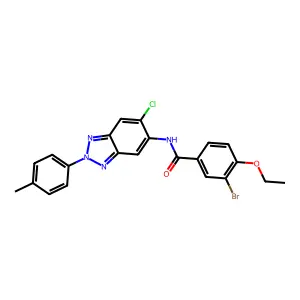 3-bromo-N-[6-chloro-2-(4-methylphenyl)benzotriazol-5-yl]-4-ethoxybenzamide structure