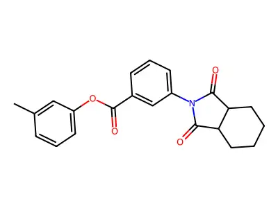 3-methylphenyl 3-(1,3-dioxooctahydro-2H-isoindol-2-yl)benzoate structure