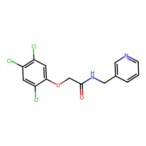 N-(pyridin-3-ylmethyl)-2-(2,4,5-trichlorophenoxy)acetamide structure