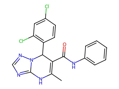 7-(2,4-dichlorophenyl)-5-methyl-N-phenyl-4,7-dihydro-[1,2,4]triazolo[1,5-a]pyrimidine-6-carboxamide structure