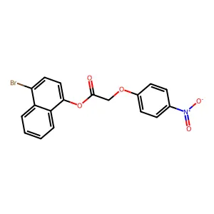 4-Bromo-1-naphthyl {4-nitrophenoxy}acetate structure
