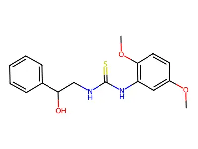1-(2,5-Dimethoxyphenyl)-3-(2-hydroxy-2-phenylethyl)thiourea structure