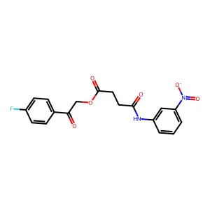 2-(4-Fluorophenyl)-2-oxoethyl 4-((3-nitrophenyl)amino)-4-oxobutanoate structure