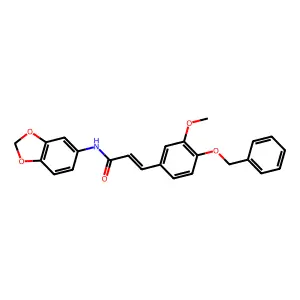 N-(1,3-benzodioxol-5-yl)-3-[4-(benzyloxy)-3-methoxyphenyl]acrylamide structure