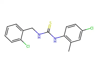 1-(4-Chloro-2-methylphenyl)-3-[(2-chlorophenyl)methyl]thiourea structure