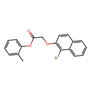 2-Methylphenyl [(1-bromo-2-naphthyl)oxy]acetate structure