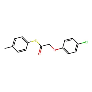 S-(4-methylphenyl) (4-chlorophenoxy)ethanethioate structure