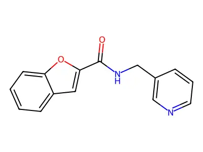 N-(pyridin-3-ylmethyl)-1-benzofuran-2-carboxamide structure