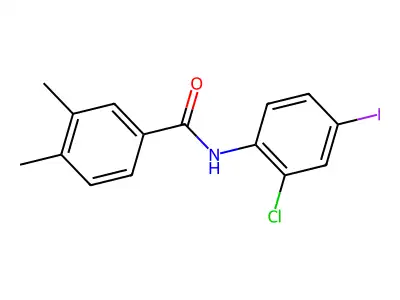 N-(2-chloro-4-iodophenyl)-3,4-dimethylbenzamide structure