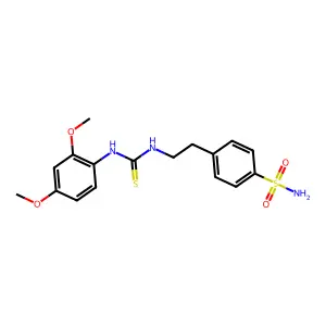 4-(2-{[(2,4-Dimethoxyphenyl)carbamothioyl]amino}ethyl)benzenesulfonamide structure
