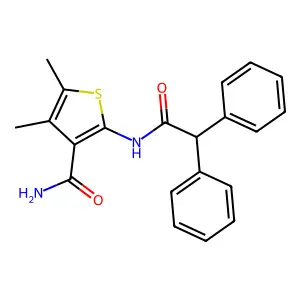 2-(2,2-Diphenylacetamido)-4,5-dimethylthiophene-3-carboxamide structure