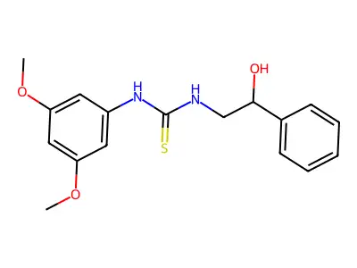 1-(3,5-Dimethoxyphenyl)-3-(2-hydroxy-2-phenylethyl)thiourea structure