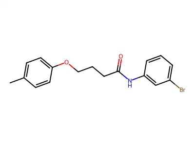 N-(3-bromophenyl)-4-(4-methylphenoxy)butanamide structure