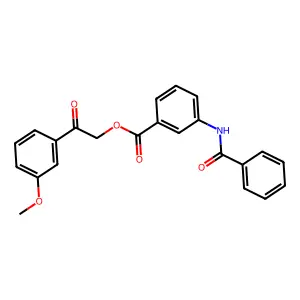 [2-(3-Methoxyphenyl)-2-oxoethyl] 3-benzamidobenzoate structure