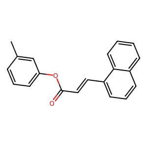 3-methylphenyl (2E)-3-naphthylprop-2-enoate structure