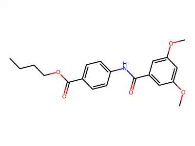 Butyl 4-{[(3,5-dimethoxyphenyl)carbonyl]amino}benzoate structure