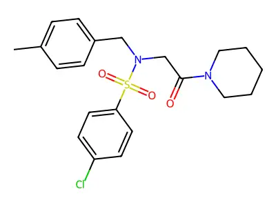 4-chloro-N-(4-methylbenzyl)-N-[2-oxo-2-(piperidin-1-yl)ethyl]benzenesulfonamide structure