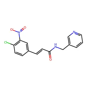 (E)-3-(4-chloro-3-nitrophenyl)-N-(pyridin-3-ylmethyl)prop-2-enamide structure