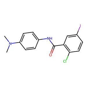 2-chloro-N-[4-(dimethylamino)phenyl]-5-iodobenzamide structure