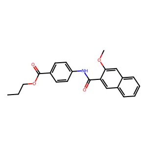 Propyl 4-{[(3-methoxynaphthalen-2-yl)carbonyl]amino}benzoate structure