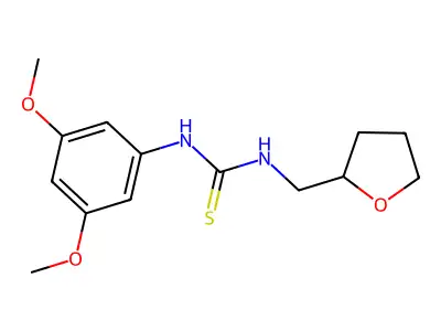 1-(3,5-Dimethoxyphenyl)-3-(oxolan-2-ylmethyl)thiourea structure
