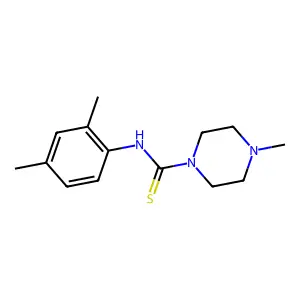 N-(2,4-dimethylphenyl)-4-methylpiperazine-1-carbothioamide structure