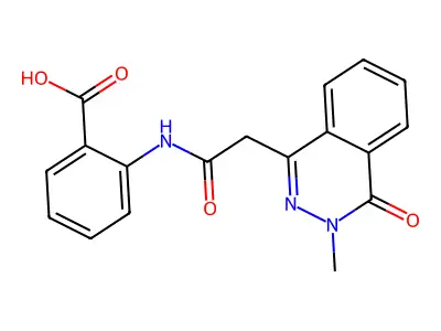 2-[[2-(3-Methyl-4-oxophthalazin-1-yl)acetyl]amino]benzoic acid structure