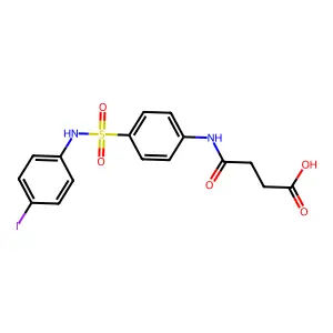 4-{4-[(4-Iodoanilino)sulfonyl]anilino}-4-oxobutanoic acid structure