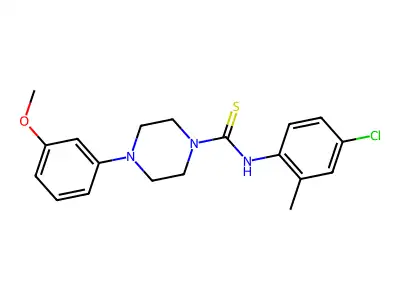 N-(4-chloro-2-methylphenyl)-4-(3-methoxyphenyl)piperazine-1-carbothioamide structure