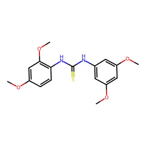 1-(2,4-Dimethoxyphenyl)-3-(3,5-dimethoxyphenyl)thiourea structure