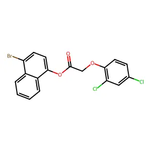 4-Bromo-1-naphthyl (2,4-dichlorophenoxy)acetate structure