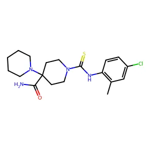 1'-[(4-Chloro-2-methylphenyl)carbamothioyl]-1,4'-bipiperidine-4'-carboxamide structure