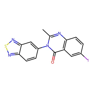 3-(2,1,3-Benzothiadiazol-5-yl)-6-iodo-2-methylquinazolin-4-one structure