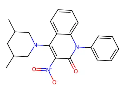 4-(3,5-dimethylpiperidin-1-yl)-3-nitro-1-phenylquinolin-2(1H)-one structure
