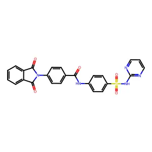 4-(1,3-dioxoisoindol-2-yl)-N-[4-(pyrimidin-2-ylsulfamoyl)phenyl]benzamide structure