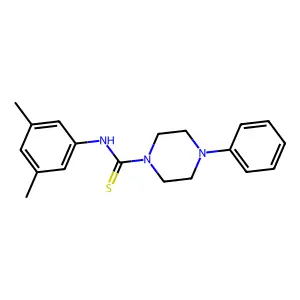 N-(3,5-dimethylphenyl)-4-phenylpiperazine-1-carbothioamide structure