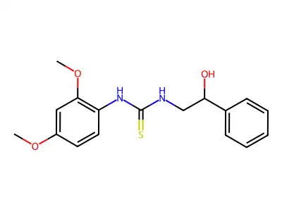 1-(2,4-Dimethoxyphenyl)-3-(2-hydroxy-2-phenylethyl)thiourea structure