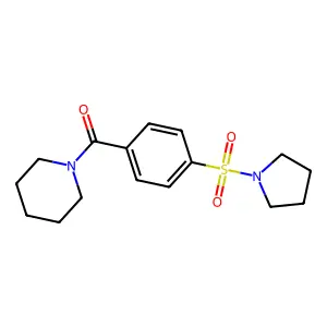 Piperidyl 4-(pyrrolidinylsulfonyl)phenyl ketone structure