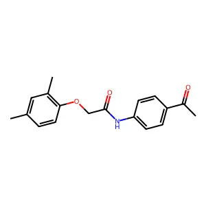 N-(4-acetylphenyl)-2-(2,4-dimethylphenoxy)acetamide structure