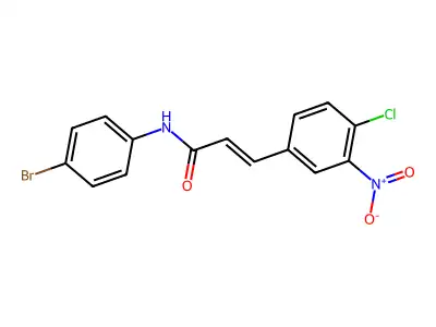 (E)-N-(4-bromophenyl)-3-(4-chloro-3-nitrophenyl)prop-2-enamide structure