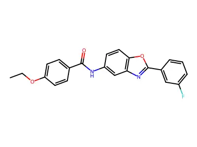 4-ethoxy-N-[2-(3-fluorophenyl)-1,3-benzoxazol-5-yl]benzamide structure