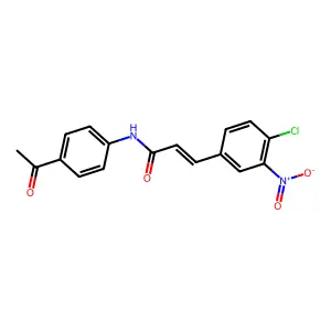 (E)-N-(4-acetylphenyl)-3-(4-chloro-3-nitrophenyl)prop-2-enamide structure