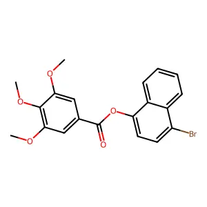 4-Bromo-1-naphthyl 3,4,5-trimethoxybenzoate structure
