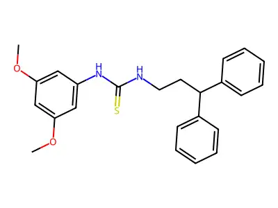 1-(3,5-Dimethoxyphenyl)-3-(3,3-diphenylpropyl)thiourea structure