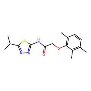 N-[5-(propan-2-yl)-1,3,4-thiadiazol-2-yl]-2-(2,3,6-trimethylphenoxy)acetamide structure