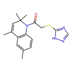 2,2,4,6-tetramethyl-1-[(4H-1,2,4-triazol-3-ylthio)acetyl]-1,2-dihydroquinoline structure