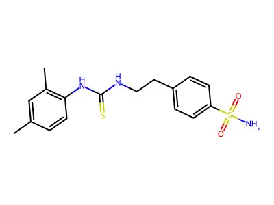 1-(2,4-Dimethylphenyl)-3-[2-(4-sulfamoylphenyl)ethyl]thiourea structure