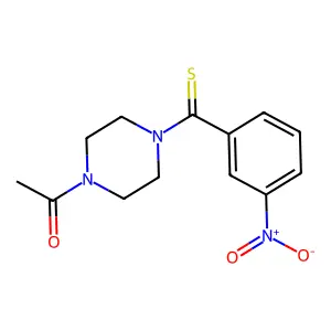 1-[4-(3-Nitrobenzenecarbothioyl)piperazin-1-yl]ethan-1-one structure